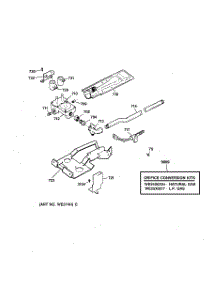 05 - Gas Valve & Burner Assembly parts for Ge Dryer NWXR473GT5WB from AppliancePartsPros.com