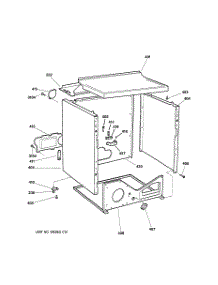 03 - Cabinet parts for Ge Dryer NWXR473ET5AB from AppliancePartsPros.com