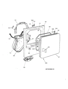02 - Front Panel & Door parts for Ge Dryer BWXR473ET5AA from AppliancePartsPros.com