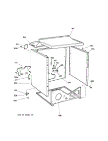 03 - Cabinet parts for Ge Dryer BWXR473ET5WW from AppliancePartsPros.com