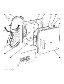 02 - Front Panel & Door parts for Ge Dryer NBXR463EB0WW from AppliancePartsPros.com