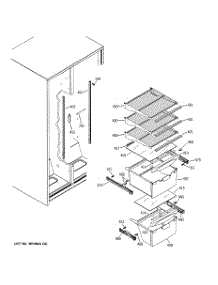 07 - Fresh Food Shelves parts for Ge Refrigerator HSS22DDMDWH from AppliancePartsPros.com