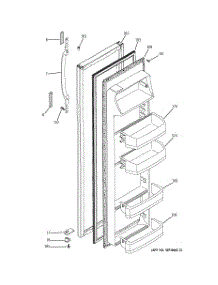 02 - Fresh Food Door parts for Ge Refrigerator HSS22BDMDWH from AppliancePartsPros.com