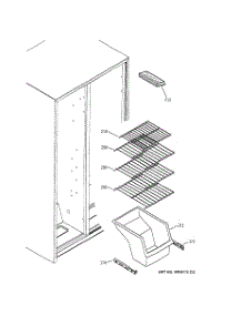 04 - Freezer Shelves parts for Ge Refrigerator HSS22BDMDWH from AppliancePartsPros.com