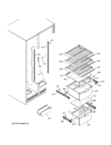06 - Fresh Food Shelves parts for Ge Refrigerator HSS22BDMDWH from AppliancePartsPros.com