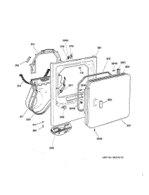 02 - Front Panel & Door parts for Ge Dryer BWXR473GT5AA from AppliancePartsPros.com