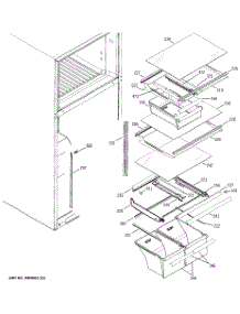 06 - Fresh Food Shelves parts for Ge Refrigerator HTS18GCMCRWW from AppliancePartsPros.com