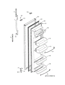 02 - Fresh Food Door parts for Ge Refrigerator RSG25KEMBFWW from AppliancePartsPros.com