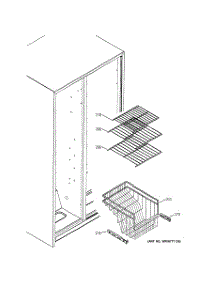 04 - Freezer Shelves parts for Ge Refrigerator RSG20DDMDFWW from AppliancePartsPros.com