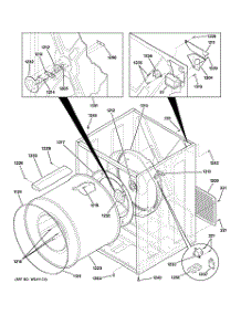 03 - Cabinet & Drum parts for Ge Dryer NVL333EB1WW from AppliancePartsPros.com