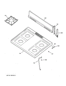 02 - Control Panel & Cooktop parts for Ge Range RGB508PEA6WH from AppliancePartsPros.com