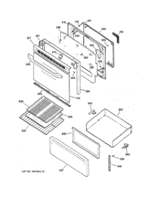 03 - Door & Drawer Parts parts for Ge Range RB753BC4WH from AppliancePartsPros.com