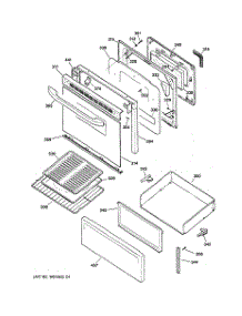 03 - Door & Drawer Parts parts for Ge Range RB757BC4WH from AppliancePartsPros.com