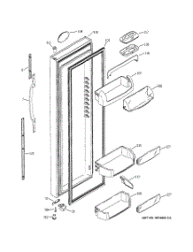 02 - Fresh Food Door parts for Ge Refrigerator HSK29MGMFCCC from AppliancePartsPros.com