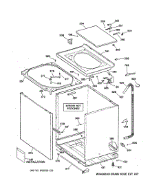 02 - Cabinet, Cover & Front Panel parts for Ge Washer VWSR4150B3WW from AppliancePartsPros.com