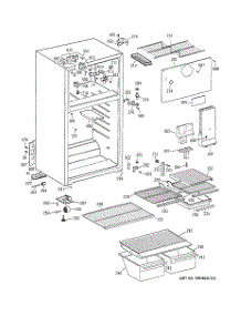 02 - Cabinet parts for Ge Refrigerator HTT18EBMFRWW from AppliancePartsPros.com