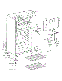 02 - Cabinet parts for Ge Refrigerator HTR18ABMFRWW from AppliancePartsPros.com