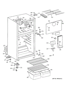 02 - Cabinet parts for Ge Refrigerator HTS18CBMFRWW from AppliancePartsPros.com