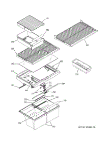 06 - Fresh Food Shelves parts for Ge Refrigerator HTG22CBMARWW from AppliancePartsPros.com