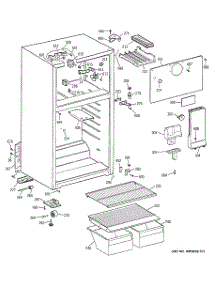 02 - Cabinet parts for Ge Refrigerator HTR16BBMFLWW from AppliancePartsPros.com