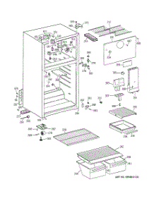 02 - Cabinet parts for Ge Refrigerator RTT14CBMBRCC from AppliancePartsPros.com