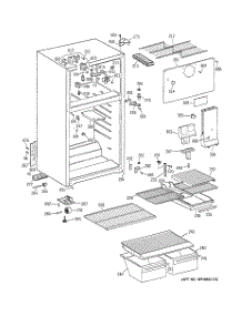 02 - Cabinet parts for Ge Refrigerator RTT16EBMBRCC from AppliancePartsPros.com