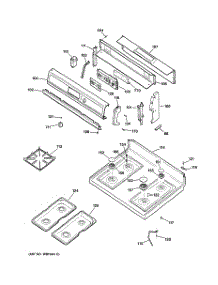 02 - Control Panel & Cooktop parts for Ge Range RGB746HED3CT from AppliancePartsPros.com
