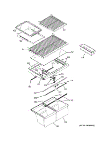 06 - Fresh Food Shelves parts for Ge Refrigerator HTG25DBMARWW from AppliancePartsPros.com
