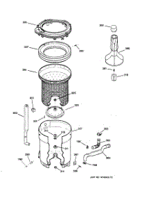 03 - Tub, Basket & Agitator parts for Ge Washer VLXR1020A4WO from AppliancePartsPros.com
