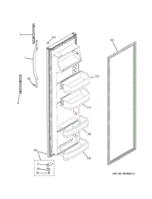02 - Fresh Food Door parts for Ge Refrigerator HSS22BDPAWH from AppliancePartsPros.com