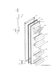 02 - Fresh Food Door parts for Ge Refrigerator HSS22DDMCWH from AppliancePartsPros.com