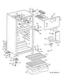 02 - Cabinet parts for Ge Refrigerator HTF16BBMERWW from AppliancePartsPros.com