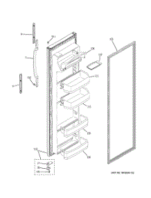 02 - Fresh Food Door parts for Ge Refrigerator RSG20IBPAFWW from AppliancePartsPros.com