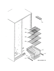 04 - Freezer Shelves parts for Ge Refrigerator RSG22IBPAFWW from AppliancePartsPros.com