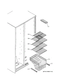 04 - Freezer Shelves parts for Ge Refrigerator RSG22IBMCFWW from AppliancePartsPros.com