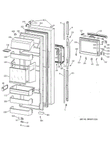 02 - Fresh Food Door parts for Ge Refrigerator MSK28DHDBWW from AppliancePartsPros.com