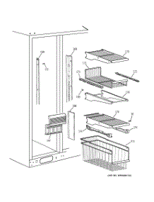 04 - Freezer Shelves parts for Ge Refrigerator MSK28DHDBWW from AppliancePartsPros.com