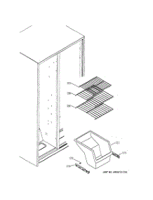 04 - Freezer Shelves parts for Ge Refrigerator HSS25GDPAWW from AppliancePartsPros.com