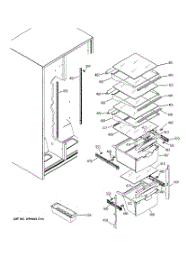 07 - Fresh Food Shelves parts for Ge Refrigerator RSG25KEPAFWW from AppliancePartsPros.com