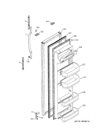 02 - Fresh Food Door parts for Ge Refrigerator RSG22IBMBFWW from AppliancePartsPros.com