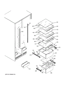 07 - Fresh Food Shelves parts for Ge Refrigerator RSG20IDPAFWH from AppliancePartsPros.com