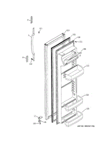 02 - Fresh Food Door parts for Ge Refrigerator HSS25GDMDWW from AppliancePartsPros.com