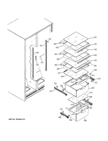 07 - Fresh Food Shelves parts for Ge Refrigerator HSS25GDMDWW from AppliancePartsPros.com