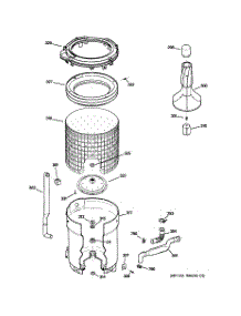 03 - Tub, Basket & Agitator parts for Ge Washer VBSR3100D0WW from AppliancePartsPros.com