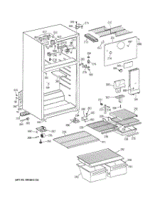 02 - Cabinet parts for Ge Refrigerator HTT18EBMERWW from AppliancePartsPros.com