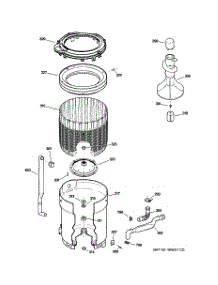 03 - Tub, Basket & Agitator parts for Ge Washer VWSR4150D0WW from AppliancePartsPros.com