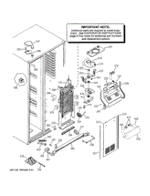 03 - Freezer Section parts for Ge Refrigerator HSK27MGMHCCC from AppliancePartsPros.com
