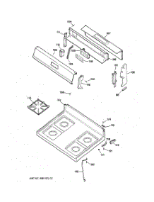 02 - Control Panel & Cooktop parts for Ge Range RGB528PEH1WW from AppliancePartsPros.com