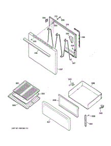 03 - Door & Drawer Parts parts for Ge Range RB525H2AD from AppliancePartsPros.com