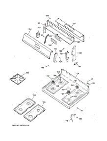 02 - Control Panel & Cooktop parts for Ge Range RGB533WEH1WW from AppliancePartsPros.com